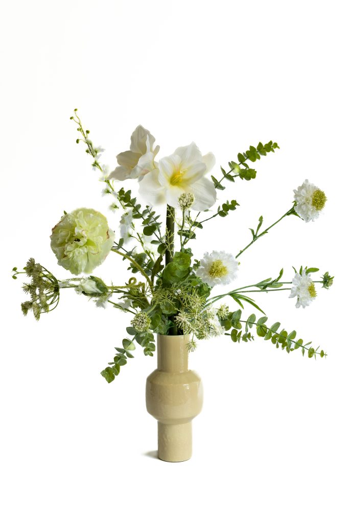 boeket kunstbloemen wit